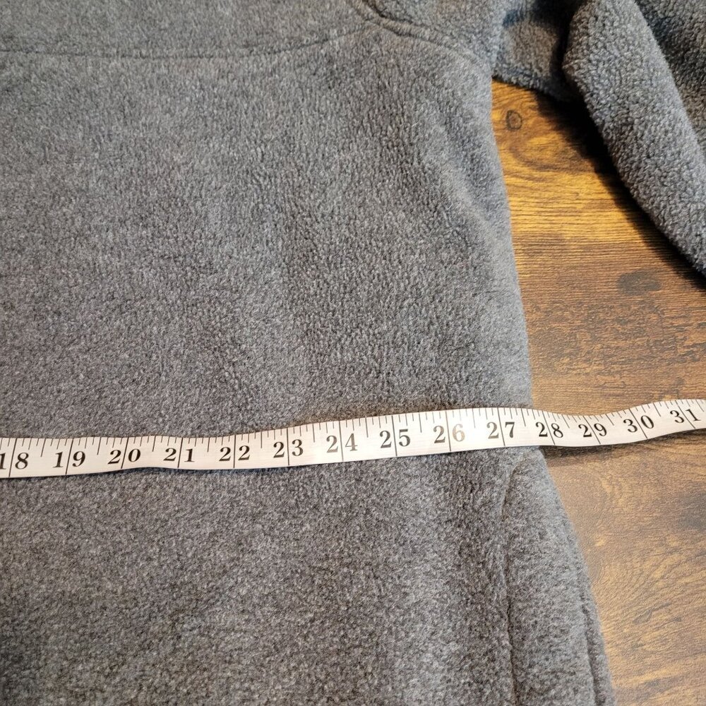 Lands End Fleece Pop Over Sweatshirt 3X 1/4 Zip Thru Pockets Heavy Weight Gray - Picture 8 of 10